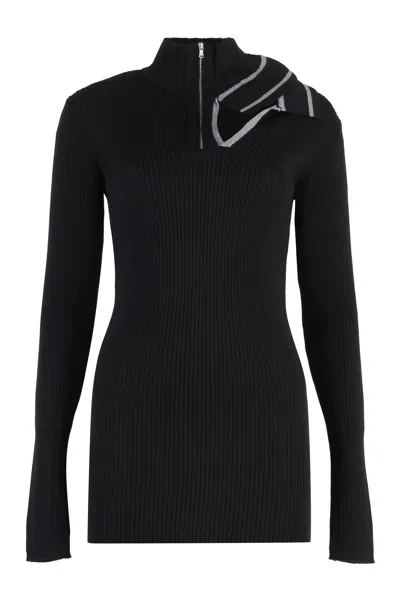 Y/project Y Project Black Wool Mini Dress