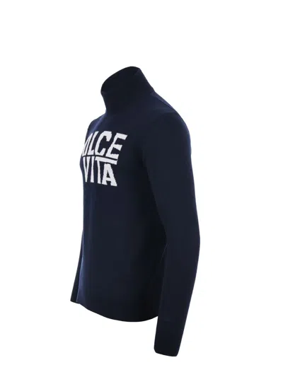Mc2 Saint Barth Dolcevita In Blu Scuro/panna