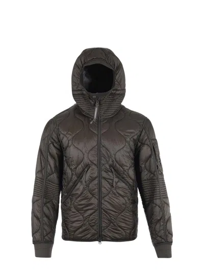 C.p. Company Long-sleeved Quilted Cotton Clothes In Green