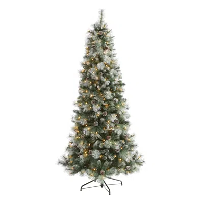Homplanti 4' Brit Columbia Pine Xmas Tree W/100 Lights,cones, 228 Tips