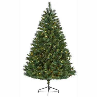 Homplanti 6' Rocky Mountain Mixed Pine Christmas Tree W/300 Led