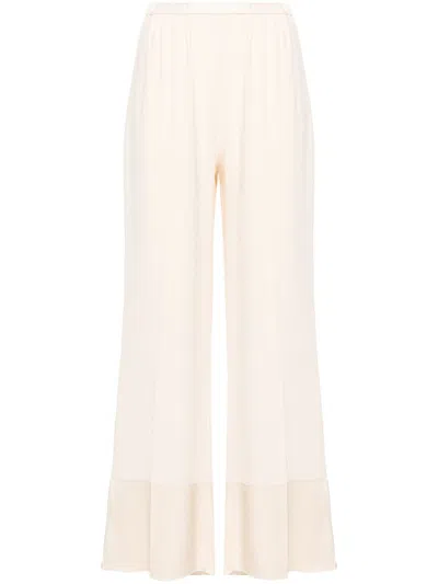 Shop Forte Forte Forte_forte Envers Satin Flared Pants Clothing In Beige