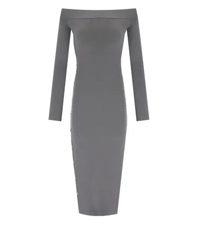 Elisabetta Franchi Off-shoulder Midi Dress