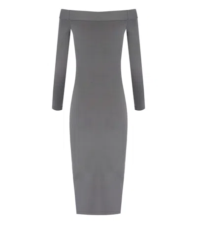 Elisabetta Franchi Off-shoulder Midi Dress