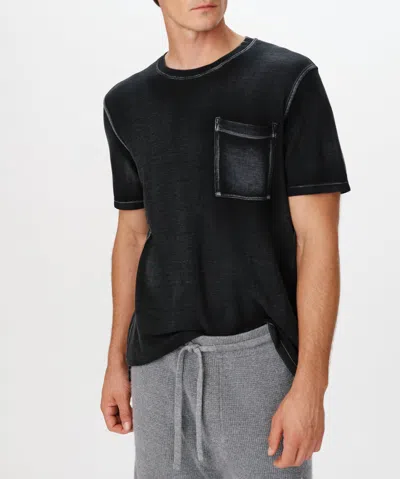 Atm Anthony Thomas Melillo Pique With Wash Short Sleeve Tee In Black