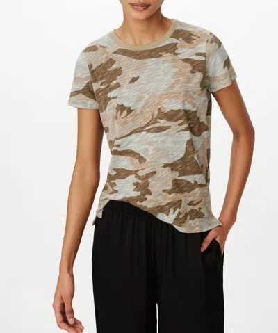 Atm Anthony Thomas Melillo Slub Jersey Camo Schoolboy Short Sleeve Crew Neck Tee In Faded Army-multi