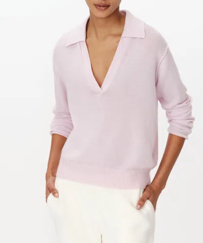 Atm Anthony Thomas Melillo Cashmere Oversized Polo Sweater In Mint Tint