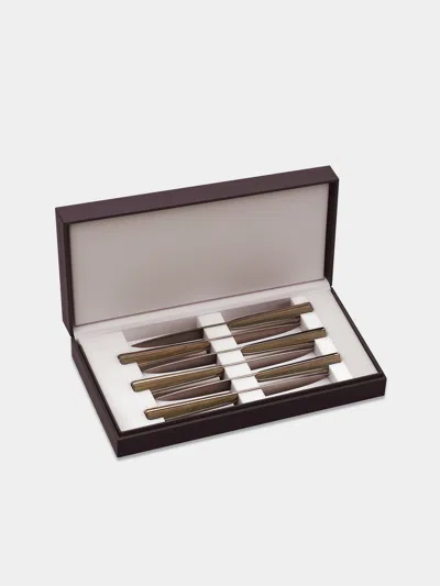 Puiforcat Silver Plated Steak Knives (set Of 6)  Abask Gift Set