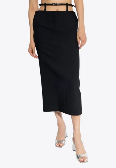 Attico Midi Skirt In Black