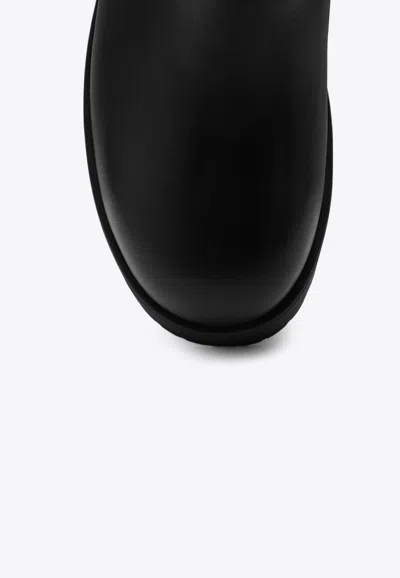 Givenchy Voyou Leather Buckle Chelsea Boots In Black