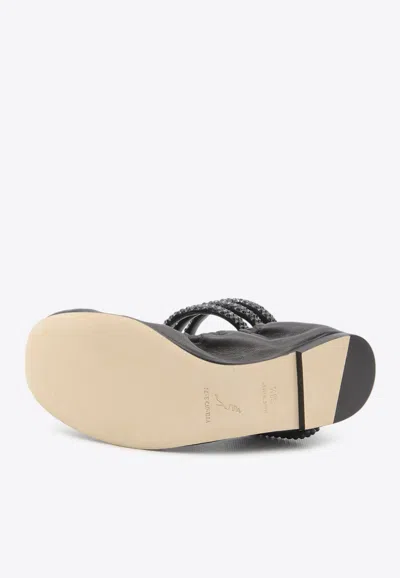 René Caovilla Rene Caovilla Cleo 10 Crystal Ballerinas In Black