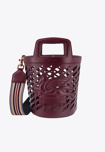 ETRO COFFA LEATHER BUCKET BAG 