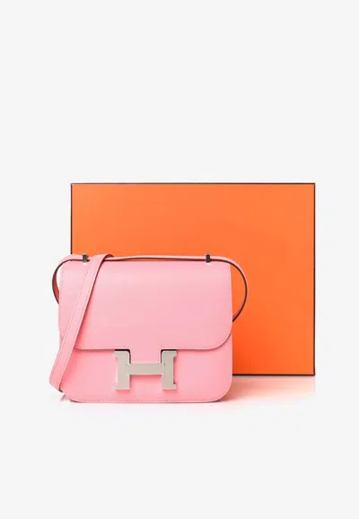 Hermes Constance 18 In Rose Confetti Epsom Leather With Palladium Hardware In Rose Confetti