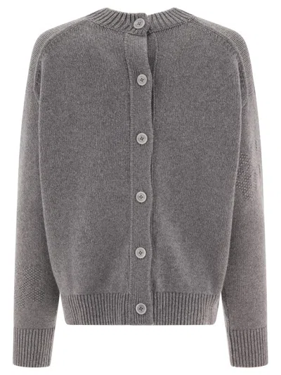 Cecilie Bahnsen Long-sleeved Sweater In Gray