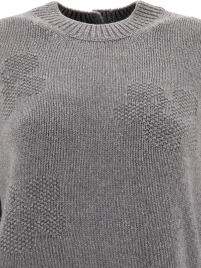 Cecilie Bahnsen Long-sleeved Sweater In Gray