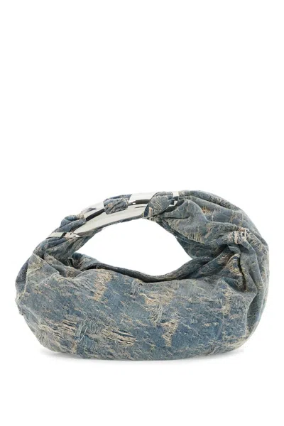 Diesel Denim Grab-d Hobo Shopping Bag In Blue