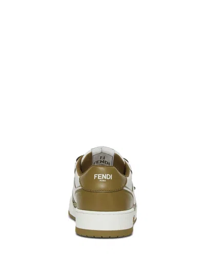Fendi Green Match Leather Sneakers
