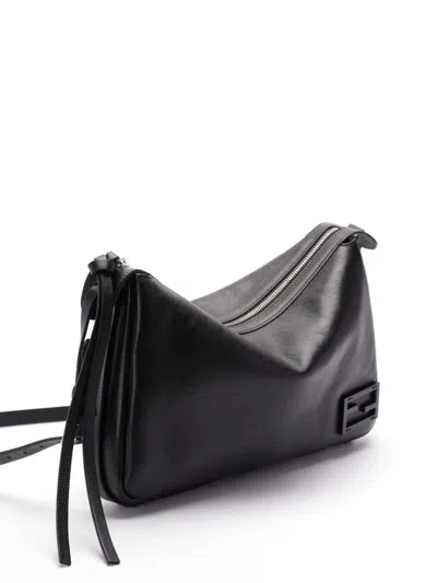 Fendi Women's Simplym Black Bag Embossed Logo