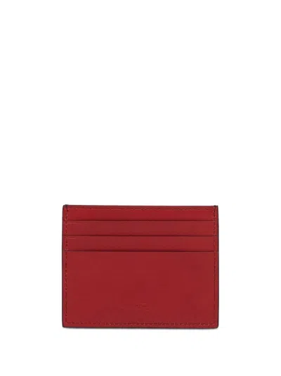 Ferragamo Black Leather Card Holder With Gancini Logo