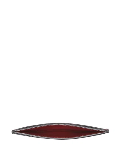 Ferragamo Black Leather Card Holder With Gancini Logo