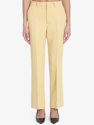Gucci Ivory Silk Blend Pants For Women