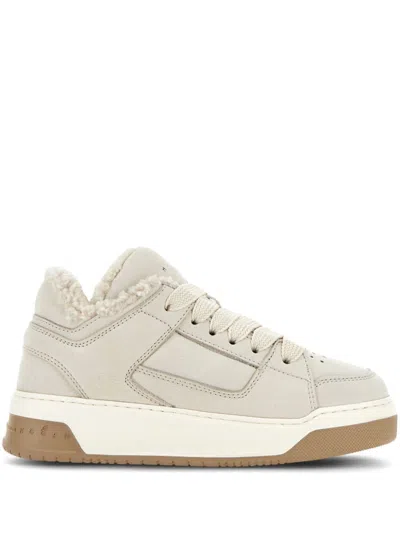 Hogan Round Toe Low-top Rubber Sole Sneakers