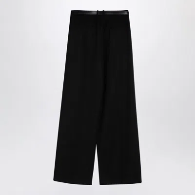 Jil Sander Black Wide Trousers With Belt Women