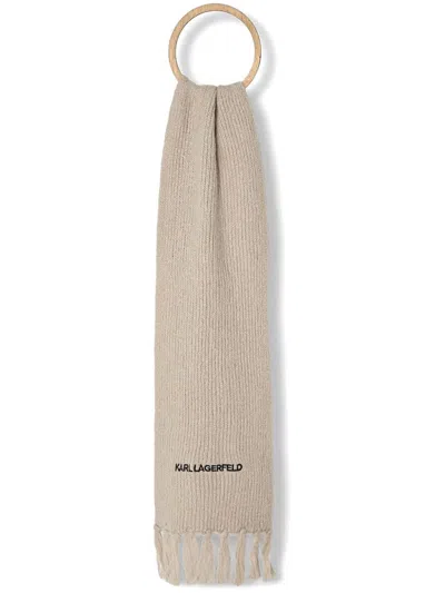 Karl Lagerfeld Logo-embroidered Scarf