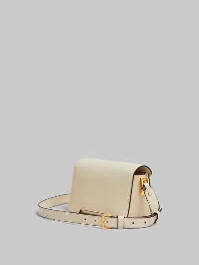 Marni Cream Leather Trunkaroo Mini Shoulder Bag In White