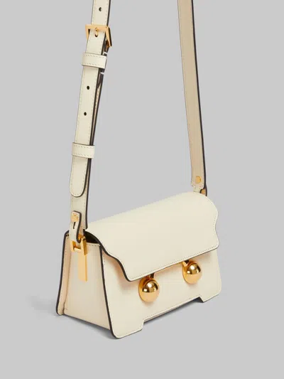 Marni Cream Leather Trunkaroo Mini Shoulder Bag In White