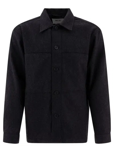 Shop Nn07 "isak" Wool Blend Overshirt
