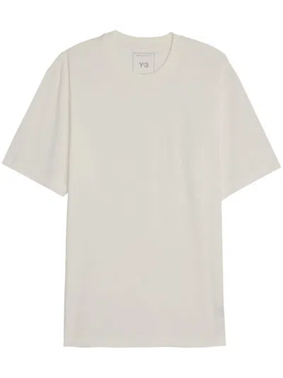Y-3 Crewneck Graphic Print Oversize Short Sleeve T-shirt In White