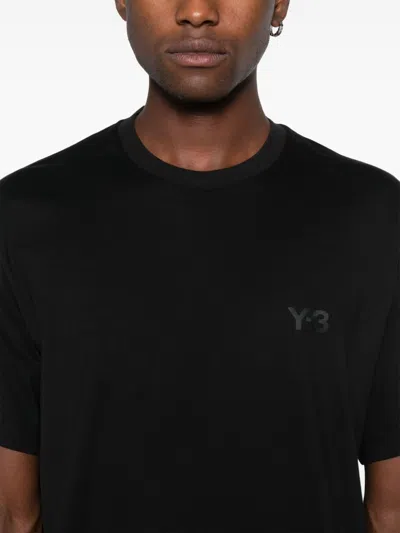 Y-3 Logo Print Long-sleeved T-shirt T-shirt In Black