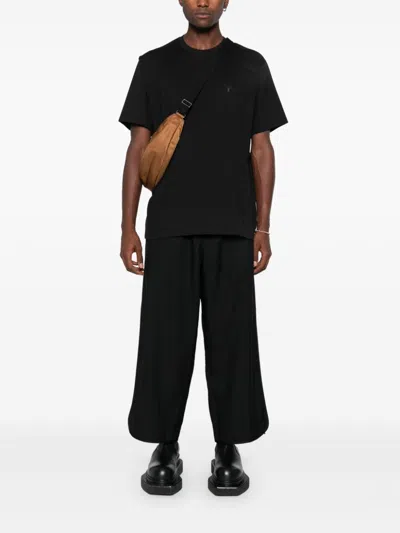 Y-3 Logo Print Long-sleeved T-shirt T-shirt In Black