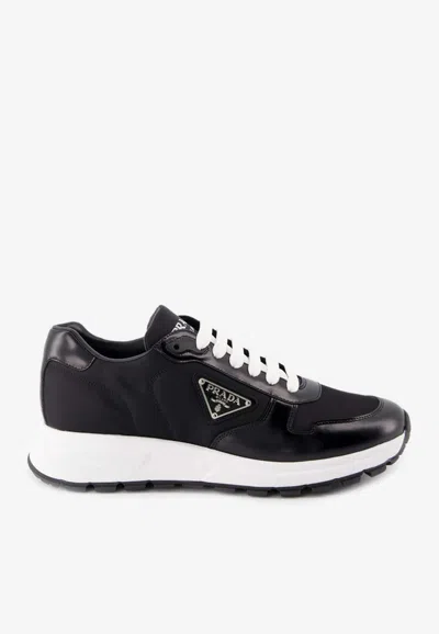 Shop Prada Brax 1 Low-top Sneakers In Black