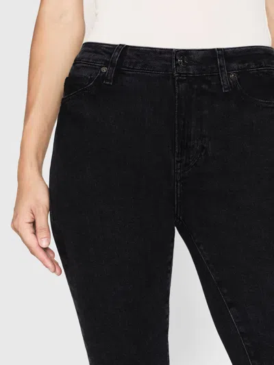 Frame Le Crop Mini Boot Stagger Raw Hem Crop Bootcut Jeans In Black