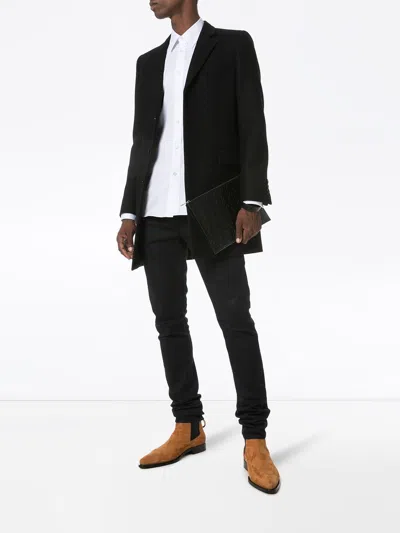 Alexander Mcqueen Structured Button-down Collar Shirt With Buckle In White