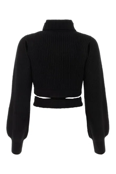 Andreädamo Andreadamo Cropped Knit In Black