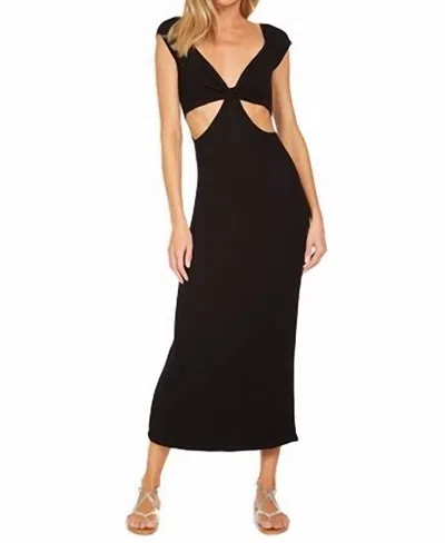 Michael Lauren Colvin Cutout Maxi With Slits In Black In Black