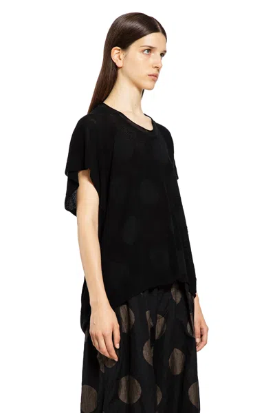 Uma Wang Polka-dot Sweater In Black