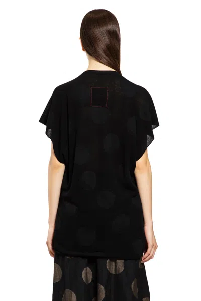 Uma Wang Polka-dot Sweater In Black