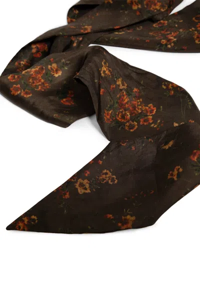 Uma Wang Woman Brown Scarves In Brown