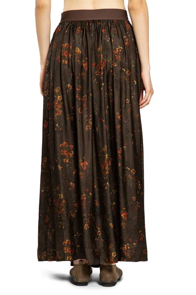 Uma Wang Woman Brown Skirts In Brown