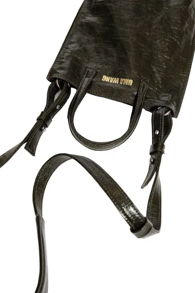 Uma Wang Small Case Canvas Bag In Green