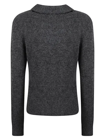 Isabel Marant Zippered Sweater In Grey
