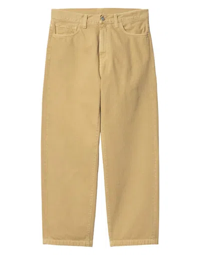 Carhartt Pants For Man I033749 1yh4j Bourbon Stone Dyed In Beige