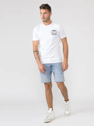 Mania Mens Basic Bermuda Jeans In Blue