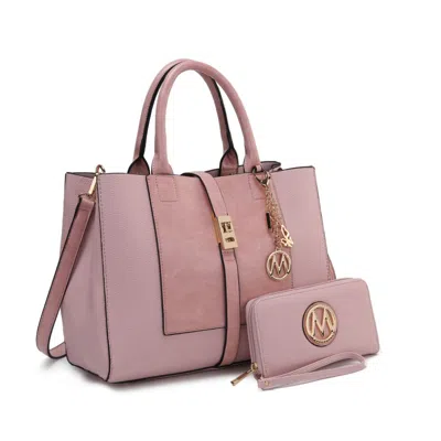 Mkf Collection By Mia K Yola Satchel Handbag With Wallet In Pink