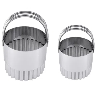 R & M International R & M Fluted Biscuit Cutter Set, 2 Inch & 2.75 Inch, Stainless Steel In Silver