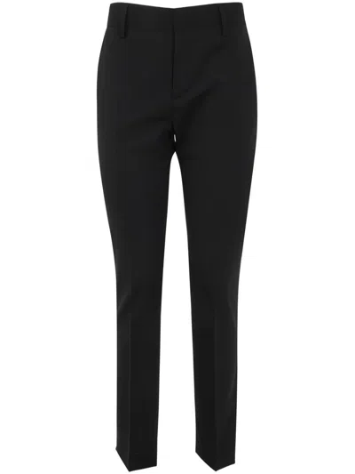 Dsquared2 Tailored Wool Straight Pants In Black